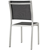 Shore Outdoor Patio Aluminum Side Chair by Lefancy