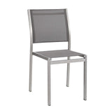 Shore Outdoor Patio Aluminum Side Chair by Lefancy