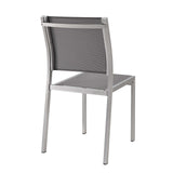 Shore Outdoor Patio Aluminum Side Chair by Lefancy