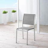 Shore Outdoor Patio Aluminum Side Chair by Lefancy