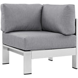 Shore Outdoor Patio Aluminum Corner Sofa by Lefancy