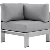 Shore Outdoor Patio Aluminum Corner Sofa by Lefancy