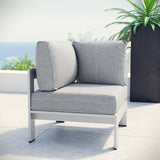 Shore Outdoor Patio Aluminum Corner Sofa by Lefancy