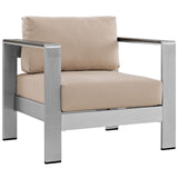 Shore Outdoor Patio Aluminum Armchair by Lefancy