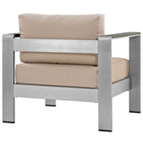 Shore Outdoor Patio Aluminum Armchair by Lefancy