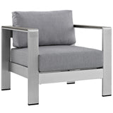 Shore Outdoor Patio Aluminum Armchair by Lefancy