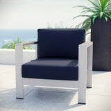 Shore Outdoor Patio Aluminum Armchair by Lefancy