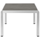 Shore Outdoor Patio Aluminum Coffee Table by Lefancy