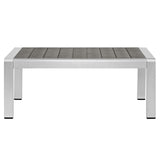 Shore Outdoor Patio Aluminum Coffee Table by Lefancy