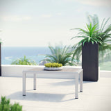 Shore Outdoor Patio Aluminum Coffee Table by Lefancy