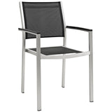 Shore Outdoor Patio Aluminum Dining Chair by Lefancy