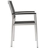 Shore Outdoor Patio Aluminum Dining Chair by Lefancy