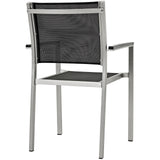 Shore Outdoor Patio Aluminum Dining Chair by Lefancy