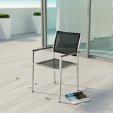 Shore Outdoor Patio Aluminum Dining Chair by Lefancy