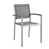 Shore Outdoor Patio Aluminum Dining Chair by Lefancy