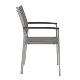 Shore Outdoor Patio Aluminum Dining Chair by Lefancy