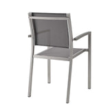 Shore Outdoor Patio Aluminum Dining Chair by Lefancy