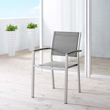 Shore Outdoor Patio Aluminum Dining Chair by Lefancy