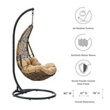 Abate Wicker Rattan Outdoor Patio Swing Chair by Lefancy