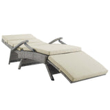 Envisage Chaise Outdoor Patio Wicker Rattan Lounge Chair by Lefancy