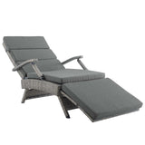 Envisage Chaise Outdoor Patio Wicker Rattan Lounge Chair by Lefancy