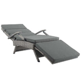 Envisage Chaise Outdoor Patio Wicker Rattan Lounge Chair by Lefancy