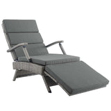 Envisage Chaise Outdoor Patio Wicker Rattan Lounge Chair by Lefancy