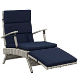 Envisage Chaise Outdoor Patio Wicker Rattan Lounge Chair by Lefancy