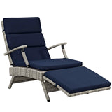 Envisage Chaise Outdoor Patio Wicker Rattan Lounge Chair by Lefancy