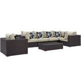 Convene 7 Piece Outdoor Patio Sectional Set by Lefancy