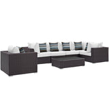 Convene 7 Piece Outdoor Patio Sectional Set by Lefancy