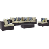 Convene 7 Piece Outdoor Patio Sectional Set by Lefancy