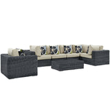 Summon 7 Piece Outdoor Patio Sunbrella® Sectional Set by Lefancy