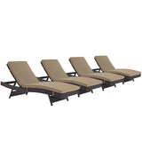 Convene Outdoor Patio Chaise Set of 4 by Lefancy