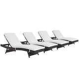 Convene Outdoor Patio Chaise Set of 4 by Lefancy