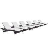 Convene Outdoor Patio Chaise Set of 6 by Lefancy