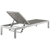 Shore Outdoor Patio Aluminum Chaise Set of 6 by Lefancy
