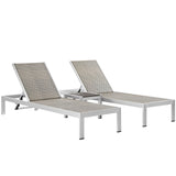 Shore 3 Piece Outdoor Patio Aluminum Set by Lefancy