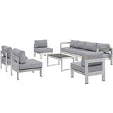 Shore 7 Piece Outdoor Patio Sectional Sofa Set by Lefancy