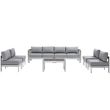 Shore 7 Piece Outdoor Patio Sectional Sofa Set by Lefancy