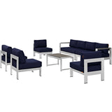 Shore 7 Piece Outdoor Patio Sectional Sofa Set by Lefancy