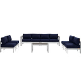 Shore 7 Piece Outdoor Patio Sectional Sofa Set by Lefancy