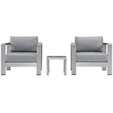 Shore 3 Piece Outdoor Patio Aluminum Set by Lefancy