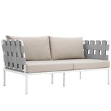 Harmony Outdoor Patio Aluminum Loveseat by Lefancy