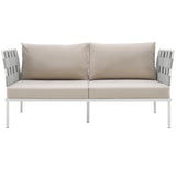 Harmony Outdoor Patio Aluminum Loveseat by Lefancy