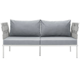 Harmony Outdoor Patio Aluminum Loveseat by Lefancy