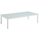 Harmony Outdoor Patio Aluminum Coffee Table by Lefancy