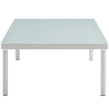 Harmony Outdoor Patio Aluminum Coffee Table by Lefancy