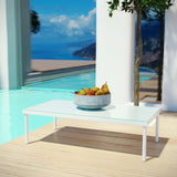 Harmony Outdoor Patio Aluminum Coffee Table by Lefancy