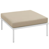 Harmony Outdoor Patio Aluminum Ottoman by Lefancy